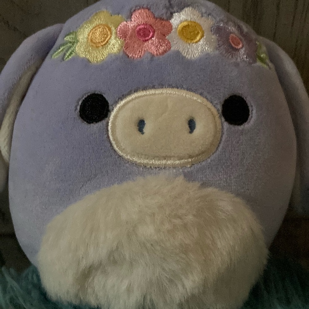 Purple Squishmallow Plush Toy with Floral Headband - Picture 6 of 14